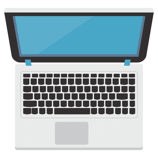 512x512 Flat Laptop Icon Illustration