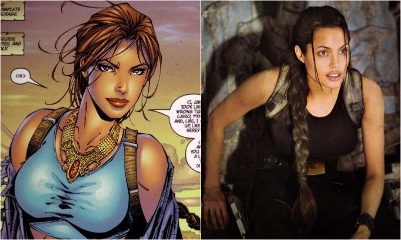 800x480 Lara Croft Angelina Jolie Comic Icons