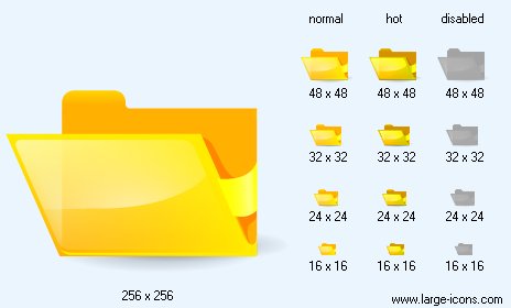 Folder Icon Image Large Button Icons 464x280 Folder Icon Image Large Button Icons