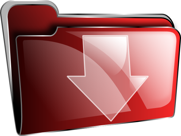Red Download Folder Icon Clip Art 600x452 Red Download Folder Icon Clip Art