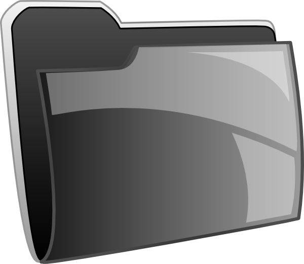 Black Folder Icon Clip Art 600x521 Black Folder Icon Clip Art