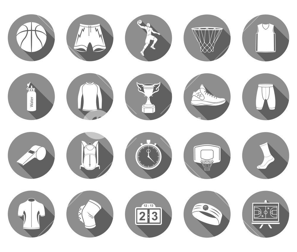 1000x850 Basketball Icon Set