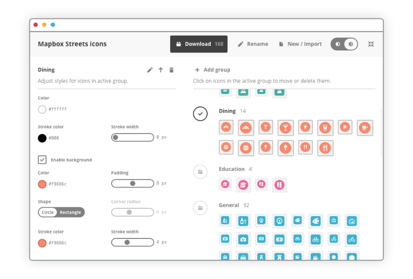 833x564 Create Custom Map Icon Sets With The Maki Icon Editor