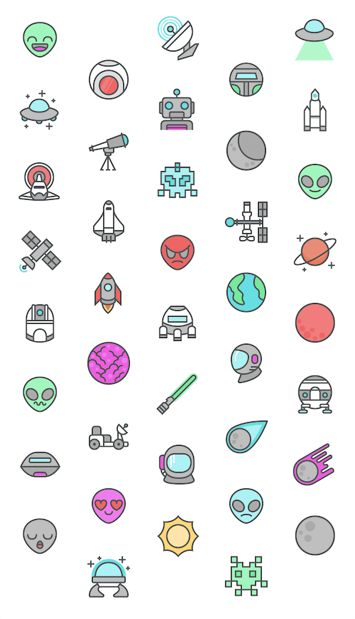 498x868 Otherworldly Space Icons