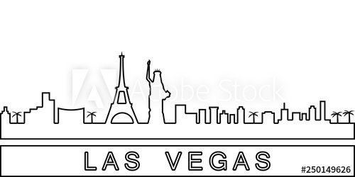 500x250 Las Vegas Detailed Skyline Icon Element Of Cities For Mobile