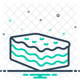 256x256 Lasagna Icon Of Line Style