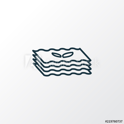 500x500 Lasagna Icon Line Symbol Premium Quality Isolated Rigatoni
