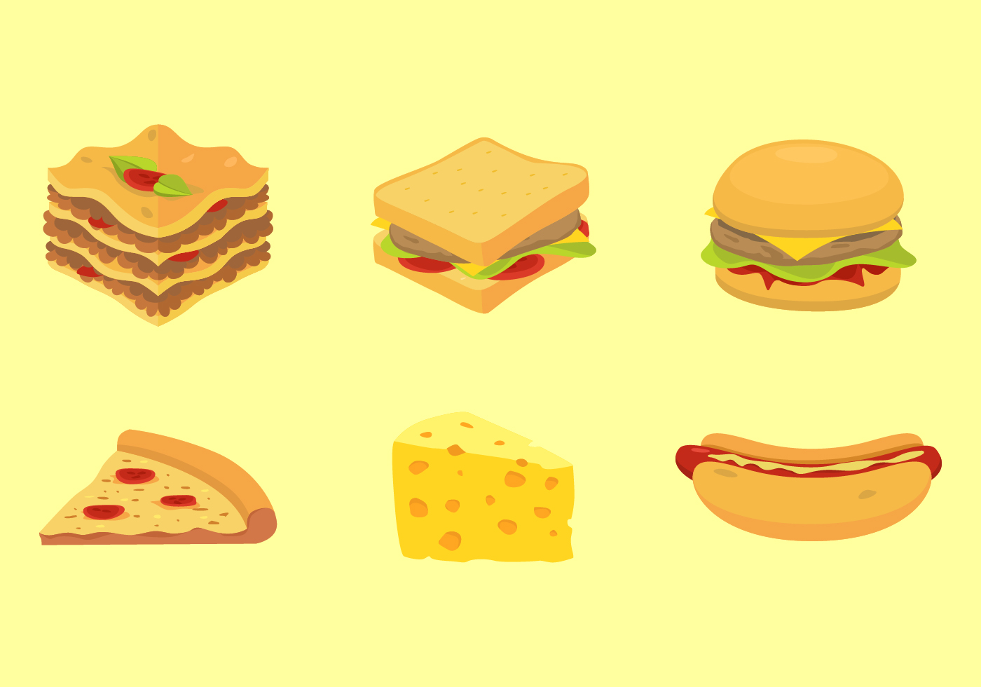 1400x980 Free Lasagna Vector