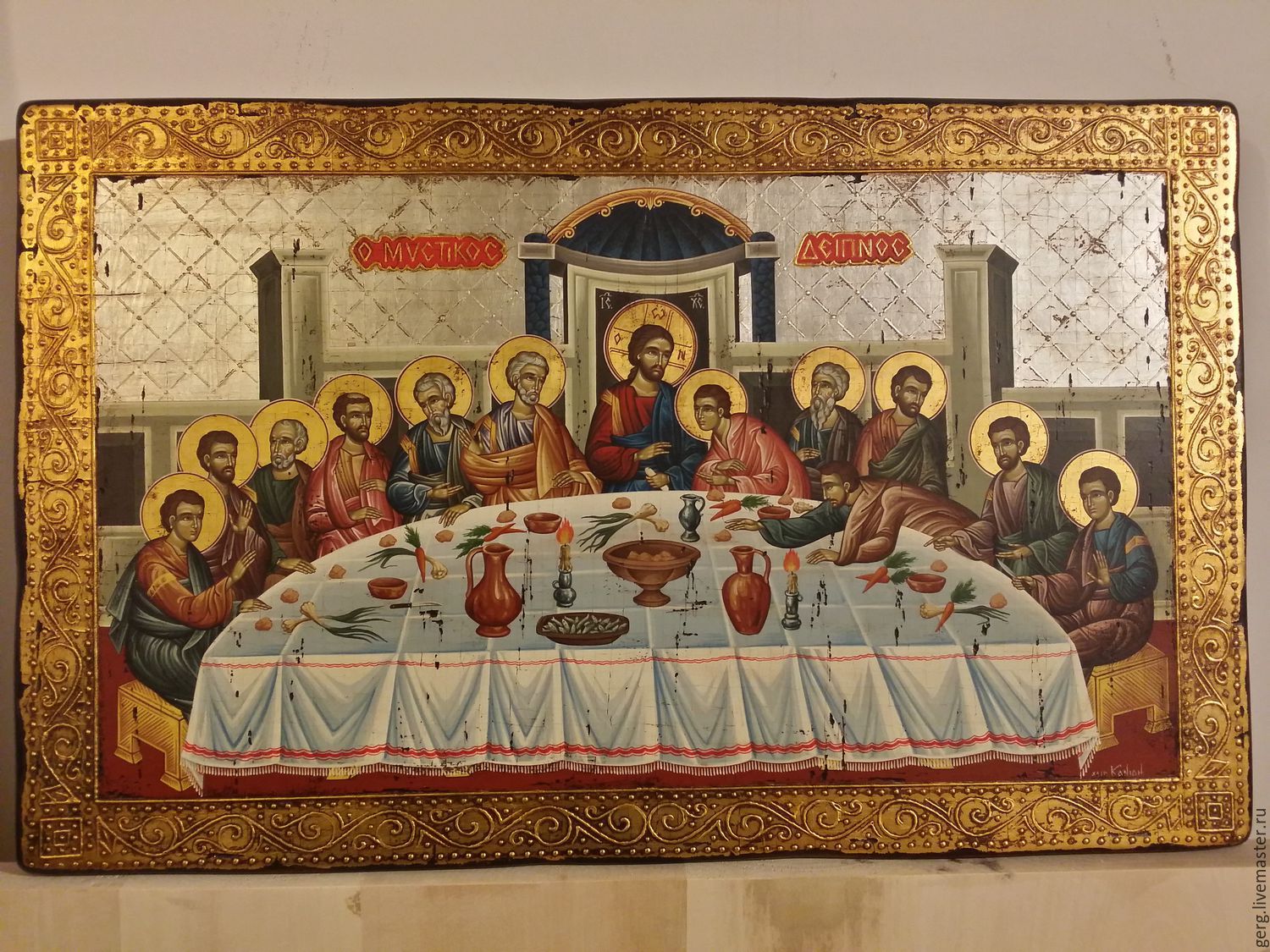 1500x1125 The Last Supper Unique Icon, Greek Style, Orthodox