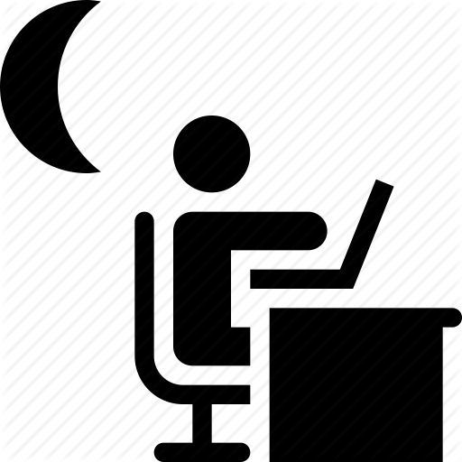 512x512 Desk, Job, Late, Night, Notebook, User, Work Icon