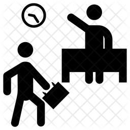 256x256 Late Employee Icon Of Glyph Style