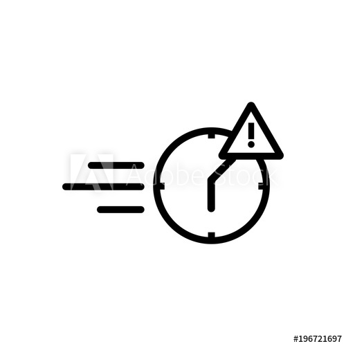 500x500 Being Late Outlined Vector Icon Outlined Symbol Of Being Short