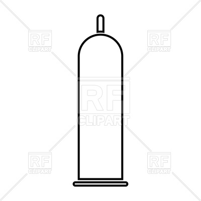 400x400 Latex Condom Outline Icon Vector Image Of Silhouettes, Outlines