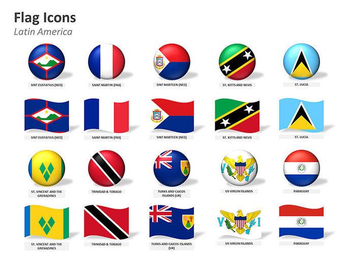 680x510 Editable Powerpoint Map Flag Icons