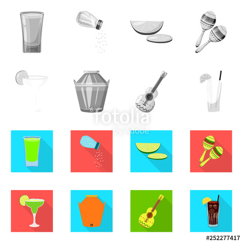 500x500 Isolated Object Of Cafe And Latn Set Of Cafe And National
