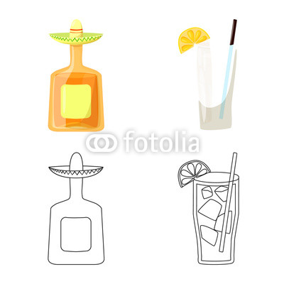 400x400 Vector Illustration Of Cafe And Latn Set Of Cafe