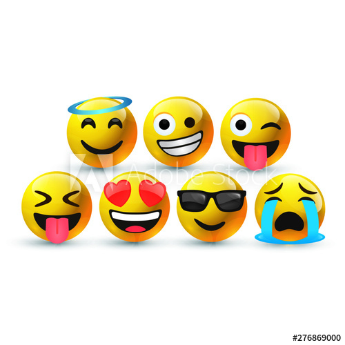 High Quality Icon Vector Round Yellow Cartoon Bubble Emoticons 500x500 High Quality Icon Vector Round Yellow Cartoon Bubble Emoticons