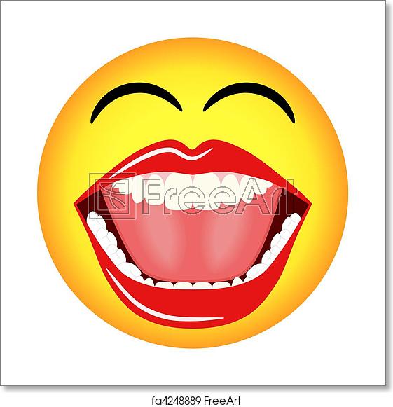 561x581 Free Art Print Of Laughing Smiley Emoticon Illustration