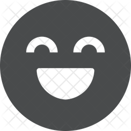 256x256 Laughing Face Icon Of Glyph Style