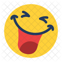 256x256 Laughing Face Icon Of Flat Style