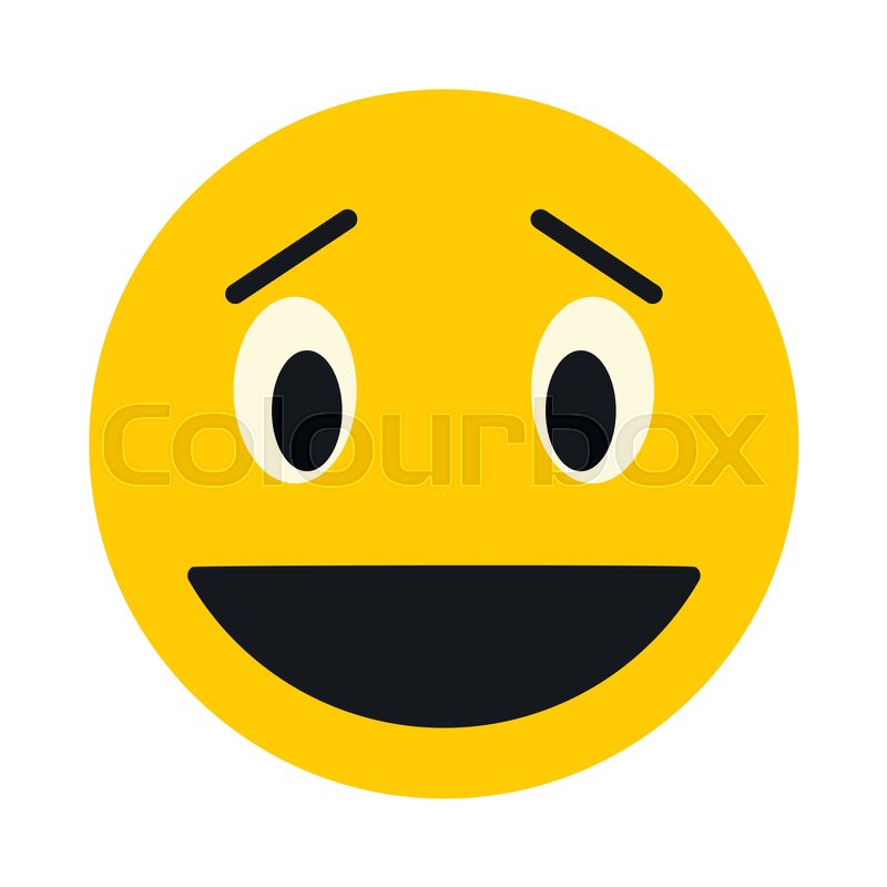 800x800 Laughing Smiley Face Icon In Flat Stock Vector Colourbox