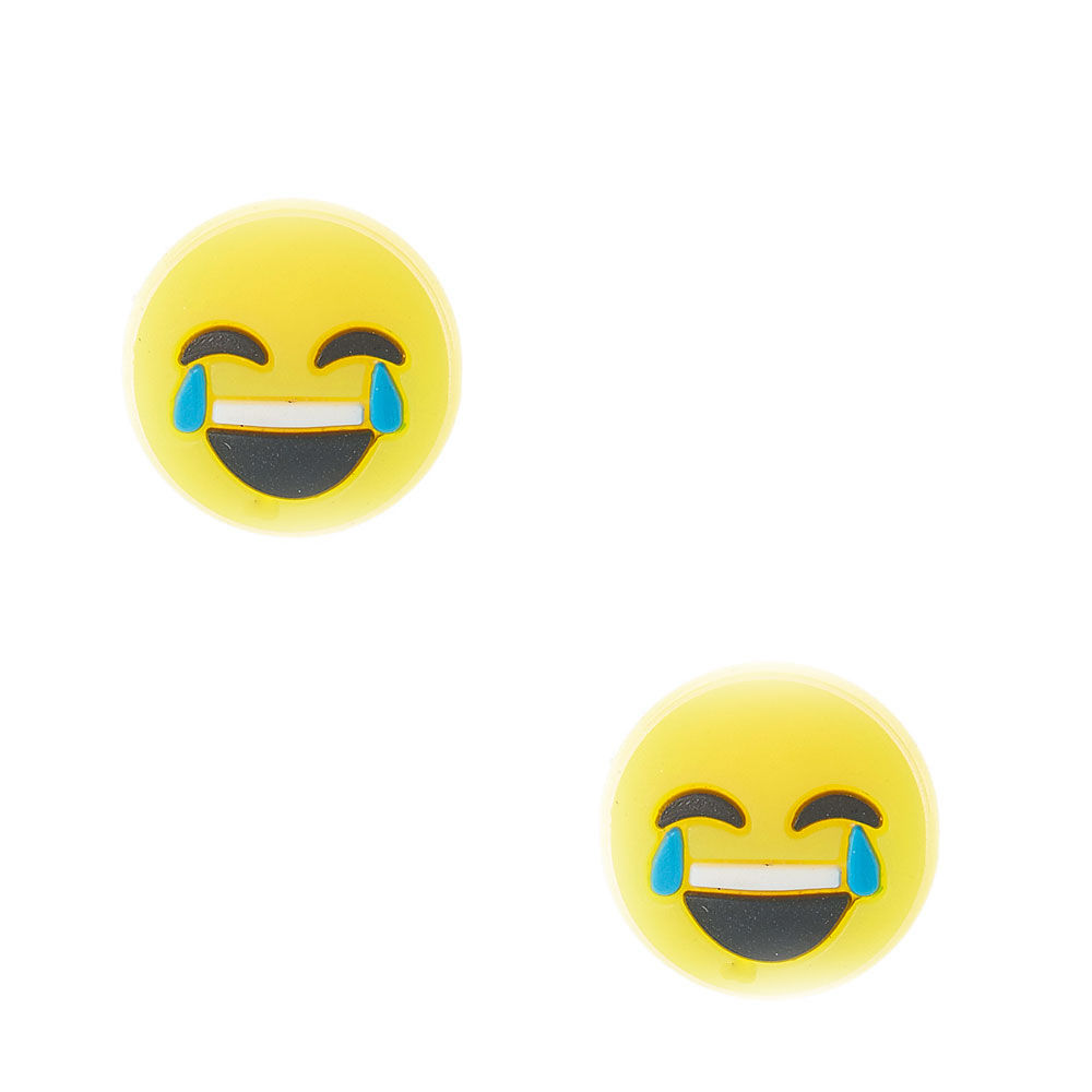 1000x1000 Laughing Emoticon Stud Earrings Claire's Us