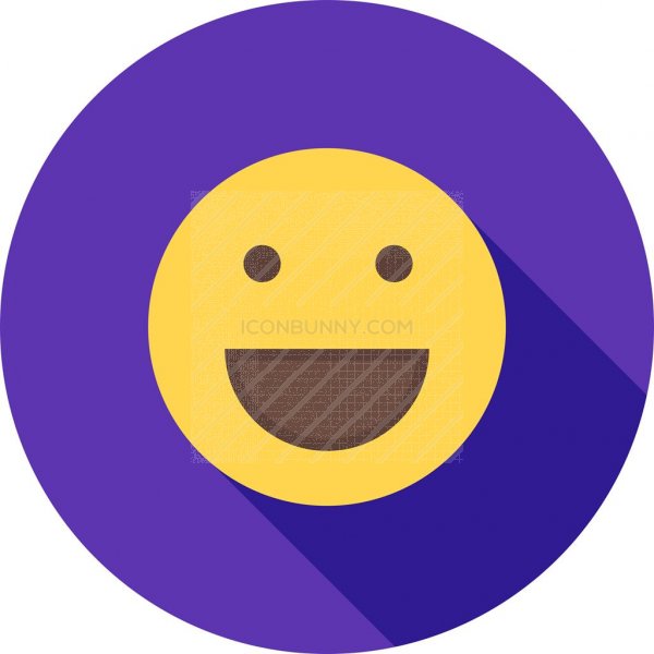 600x600 Laughing Flat Shadowed Icon