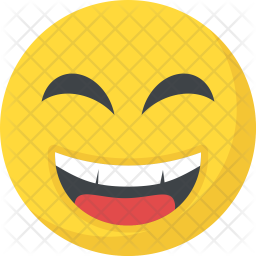 256x256 Laughing Icon Of Flat Style