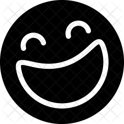 256x256 Laughing Icon Of Glyph Style