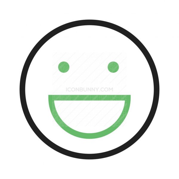 600x600 Laughing Line Green Black Icon