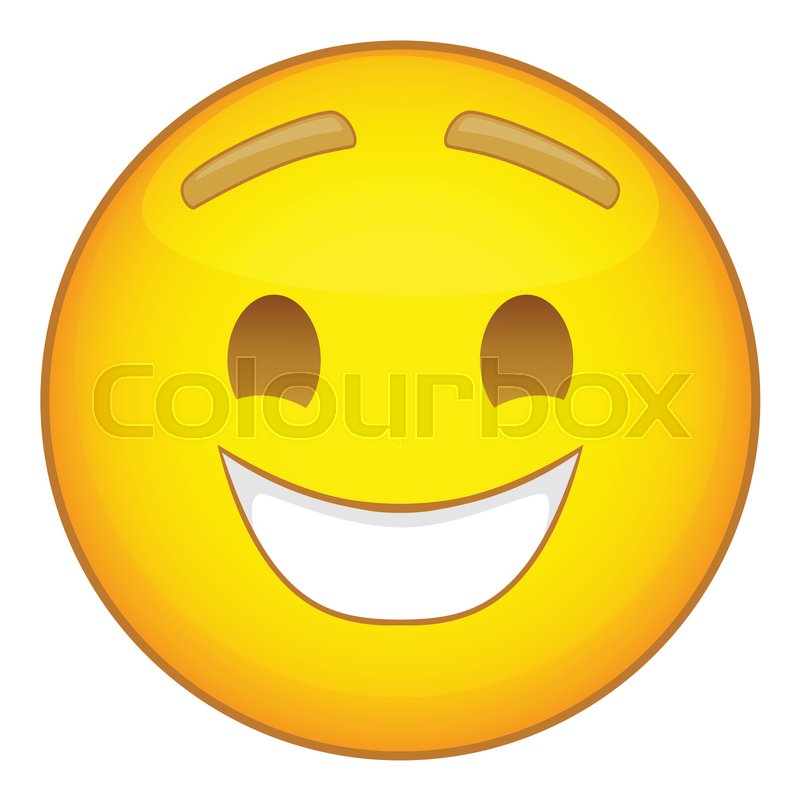800x800 Laughing Emoticon Icon Cartoon Stock Vector Colourbox