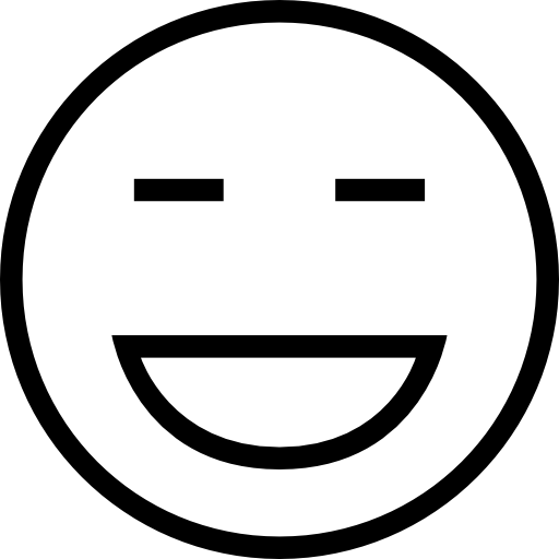 512x512 Laughing Emoticon Outlined Face Icons Free Download