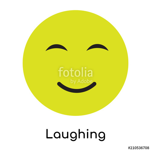500x500 Laughing Icon Vector Sign And Symbol Isolated On White Background