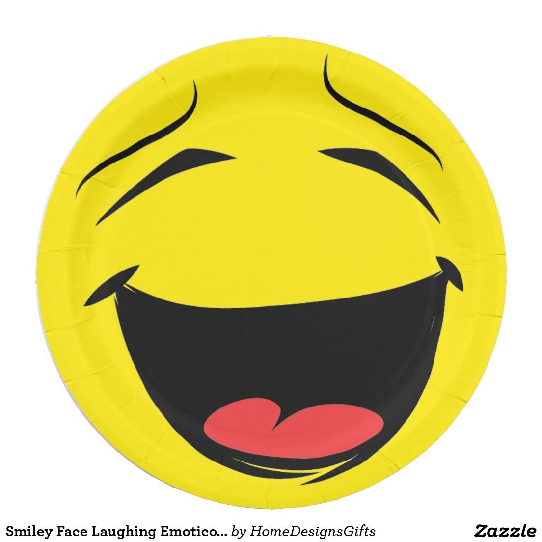 1104x1104 Face Laughing Emoticon Birthday Party Paper Plate