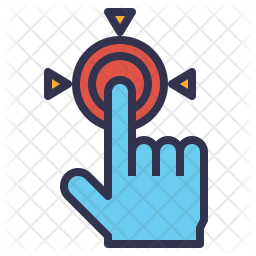 256x256 Launch Button Icon Of Colored Outline Style