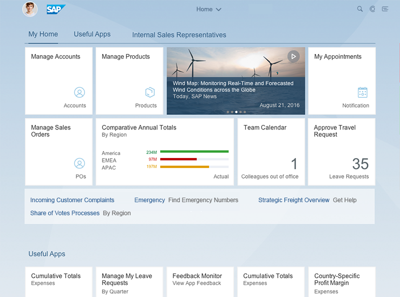 796x592 Sap Fiori Launchpad Home