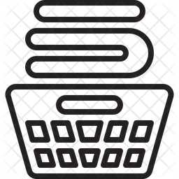 256x256 Laundry Basket Icon Of Line Style