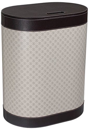 342x500 Ws Bath Collections Icon Leather Laundry Basket, Dark