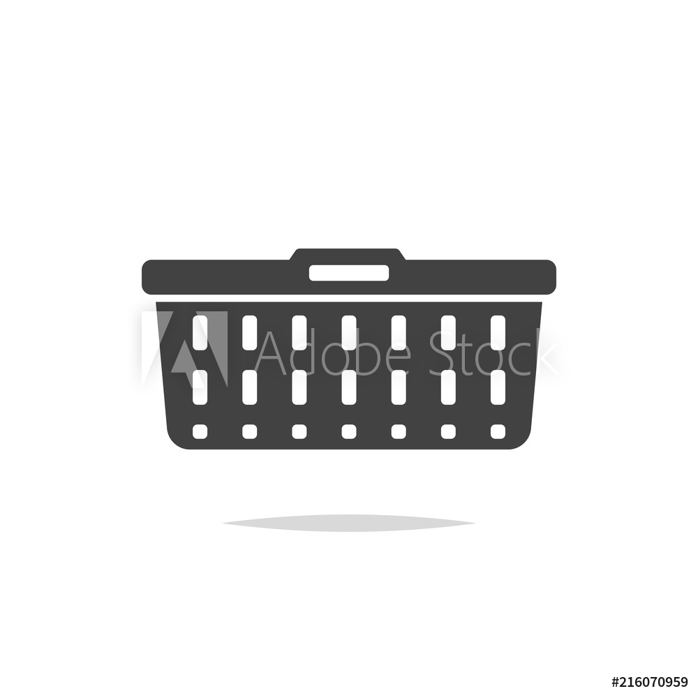1000x1000 Photo Art Print Laundry Basket Icon Vector Europosters