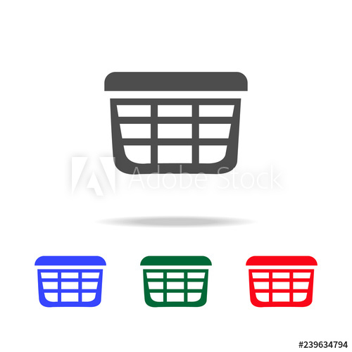 500x500 Laundry Basket Icon Elements Of Washing In Multi Colored Icons