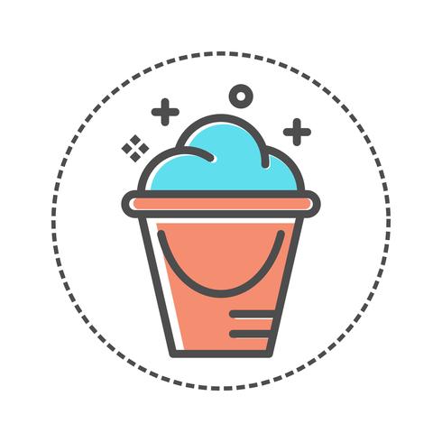 490x490 Laundry Basket Icon Flat Design Vector