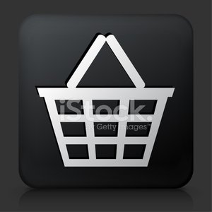 300x300 Black Square Button With Laundry Basket Icon Premium Clipart