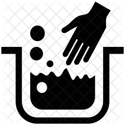 256x256 Hand Wash Laundry Icon Of Glyph Style