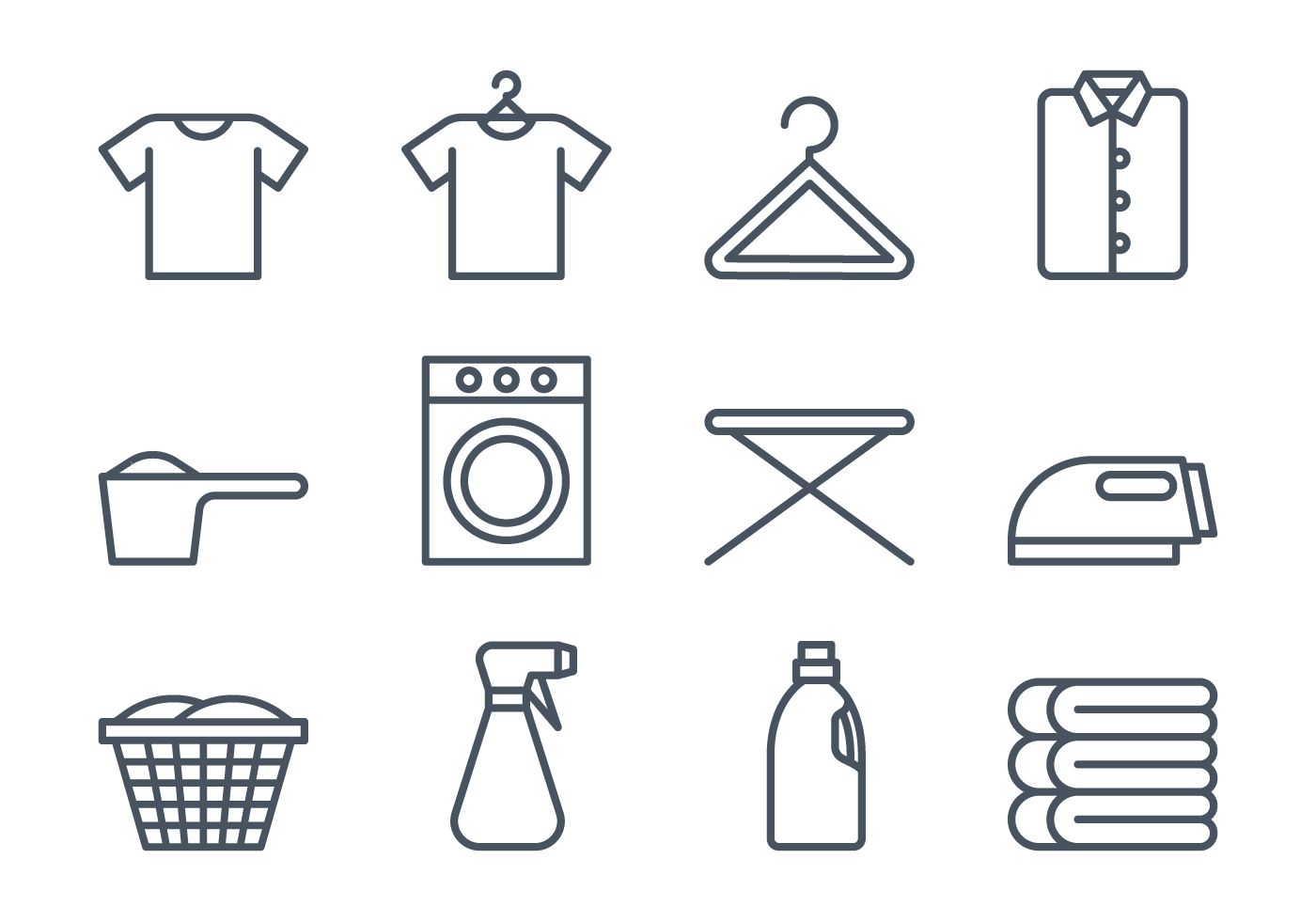 1400x980 Laundry Icon Set Free Fonts Graphics In Laundry Icons
