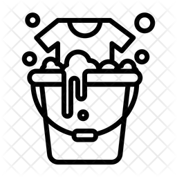 256x256 Bucket Laundry Icon Of Line Style