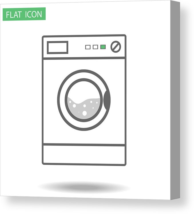 678x750 Washing Machine, Icon Washing Machine Canvas Print Canvas Art