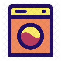 256x256 Washing Machine Icon Of Colored Outline Style