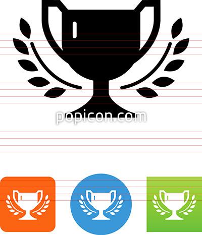400x466 Trophy Cup With Laurel Icon