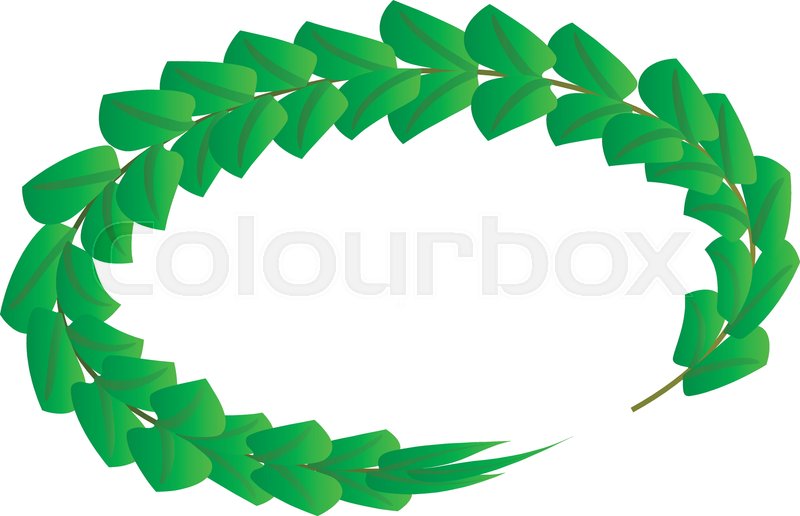 800x516 Victory Green Laurel Icon Isometric Stock Vector Colourbox