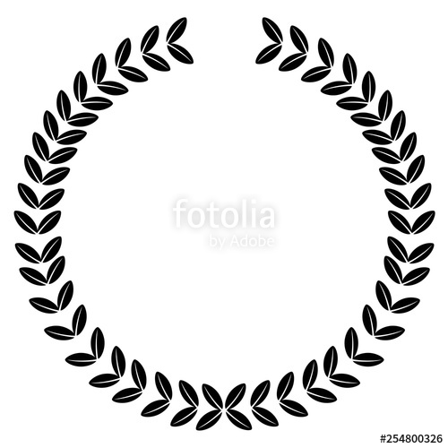500x500 Isolated Laurel Wreath Icon Vector Illustration Design Stock
